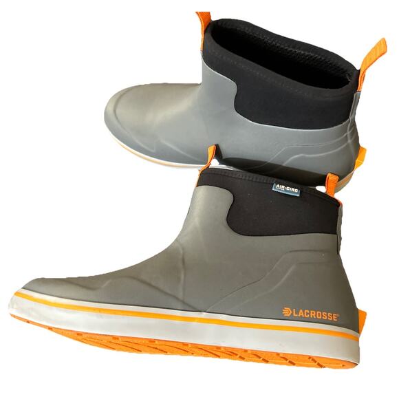 Lacrosse Alpha Deck Boot 6 Inch Gray Orange Outdoor Footwear Size 13 PreOwn EUC! main image 10